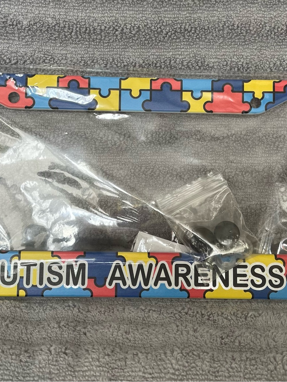 Autism Awareness License Plate Frame – New In Package! - Picture 3 of 6